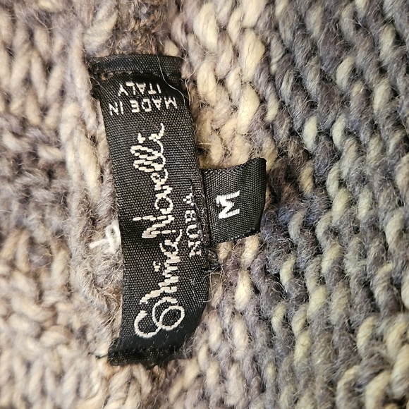 Y2K Silvia Novelli Noba Rounded Cardigan Sweater Womens Medium Brown Wrap Style - Picture 9 of 9